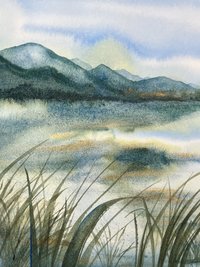 "Cascadian Reflection" an Original Watercolor Painting