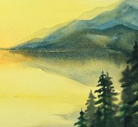 "Golden Reflections" an Original Watercolor Painting