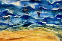 "Tides: Eagle Rays II" an Original Watercolor Painting