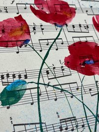 "Poppies Contradanse" an original Watercolor Painting