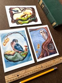 "Hidden Stories" Trio of Mini prints