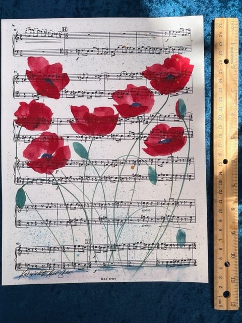 "Poppy Dance I" an original Watercolor Painting