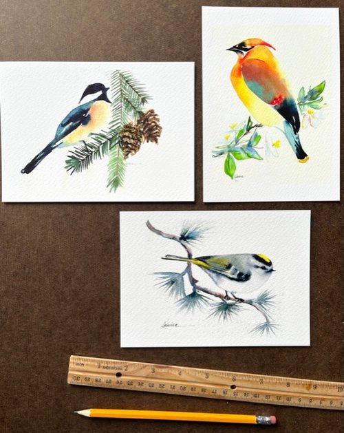 Songbirds Trio of Mini-prints