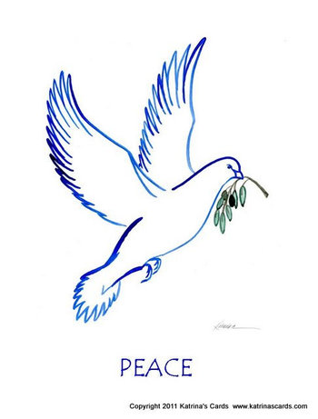 Peace Dove Christmas Cards Set