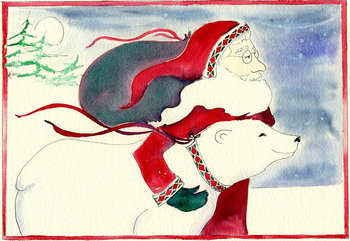 Santa Bear Christmas Cards Gift Pack