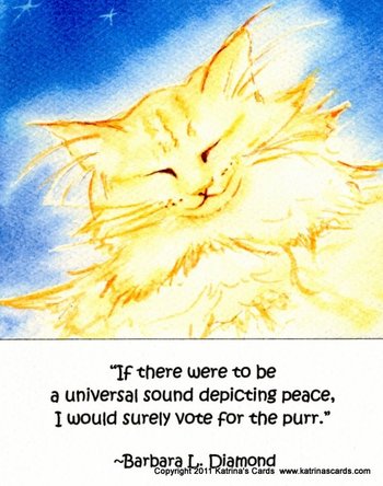 Ginger Dreams Peace Purr Quote Note Card