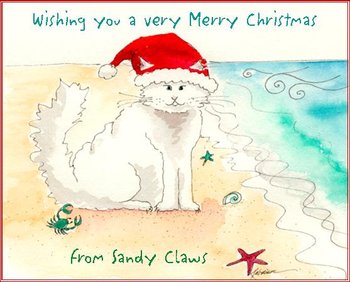 Sandy Claws Christmas Card