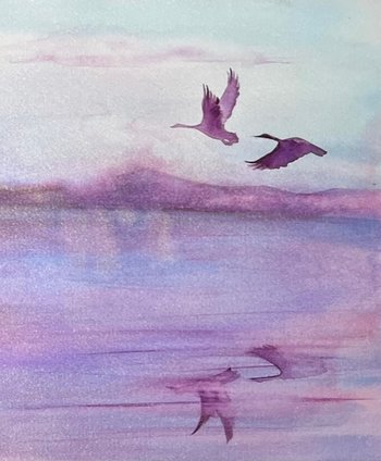 "Amethyst Morning" an Original Watercolor Painting