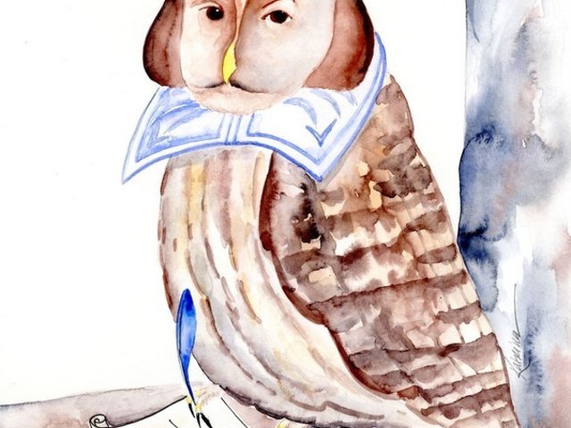 Bard Owl Notecard Gift Set