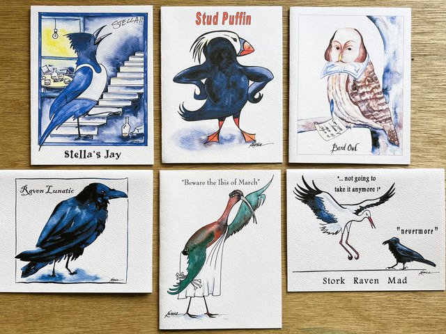 6 Bird Humor designs