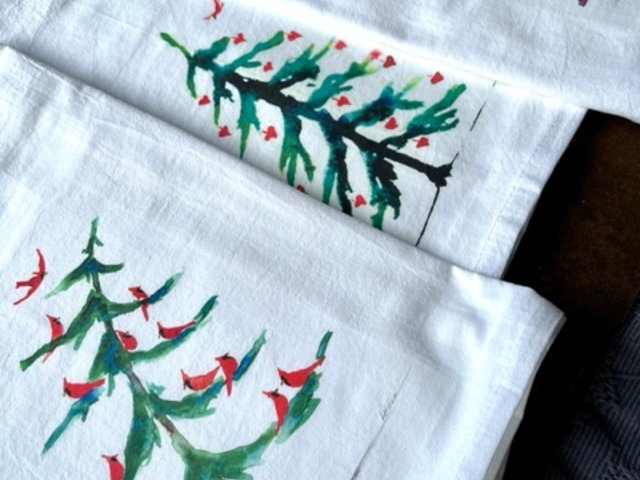Holiday Trees Kitchen Towels