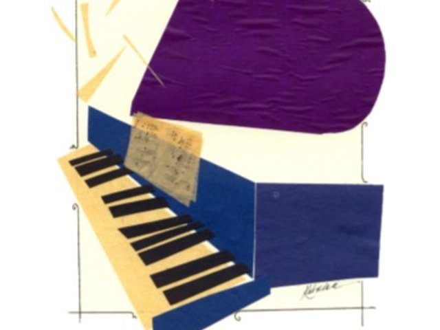 "Blue Piano" with Jelly Roll Morton Quote Note Card Gift Set