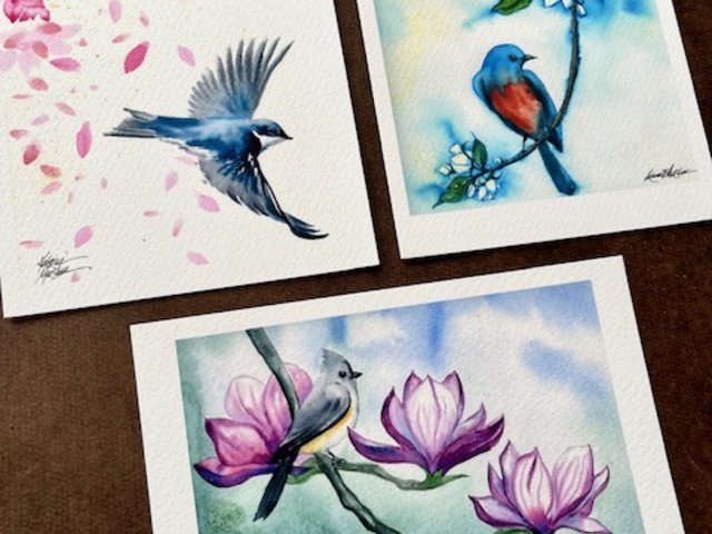 Spring Sightings Trio of Mini-prints
